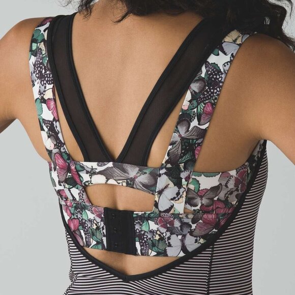 Lululemon Super Sport Tank Mini Pop Stripe Black Mink Berry size 6 - Picture 3 of 9